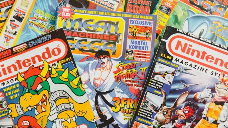 A selection of 90s videogame magazines